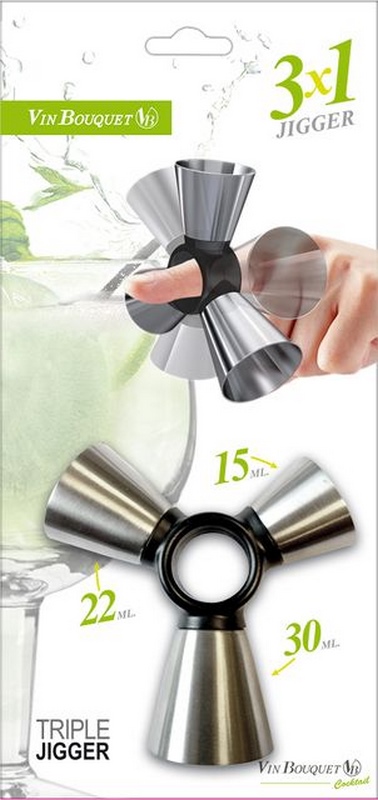 FIK146 Triple Jigger Inox 