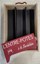 Caisse bois pour 3 Bouteilles L'ENTRE-POTES avec Glissière CB3EP