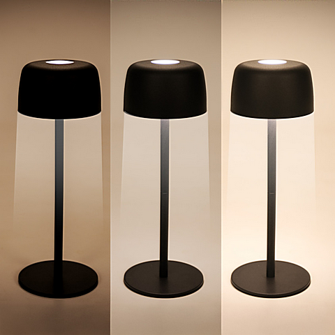 DG1007N Lampe de table Noir mat 3 intensités Led