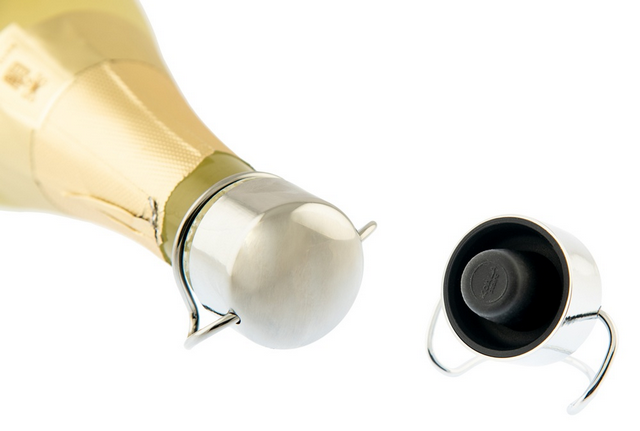 6652SS03 Bouchon Champagne acier BRUT Argent