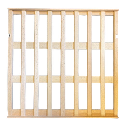 CLAPOGEE1 - Clayette multi formats de type fixe, bouteilles en position tête bêche, en bois de hêtre, compatible gammes APOGEE