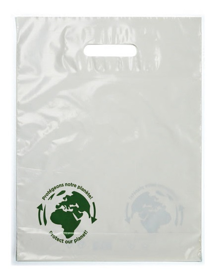 E1035 Lot de 100 x Sac plastique polyéthylène 100% recyclable 3 btls 400x310x45 mm