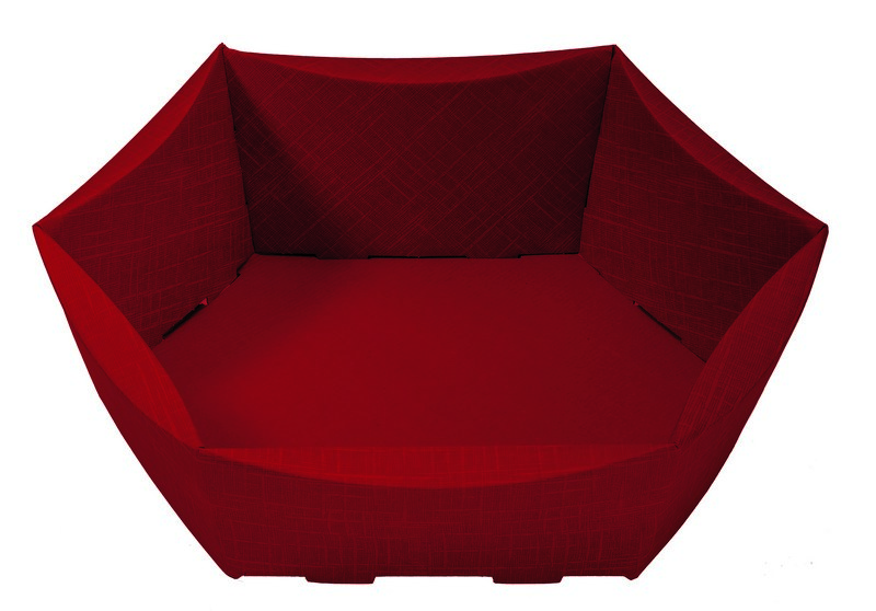 482 Corbeille grand modèle Scala bordeaux, 380 x 300 x 100 mm colisé par 25