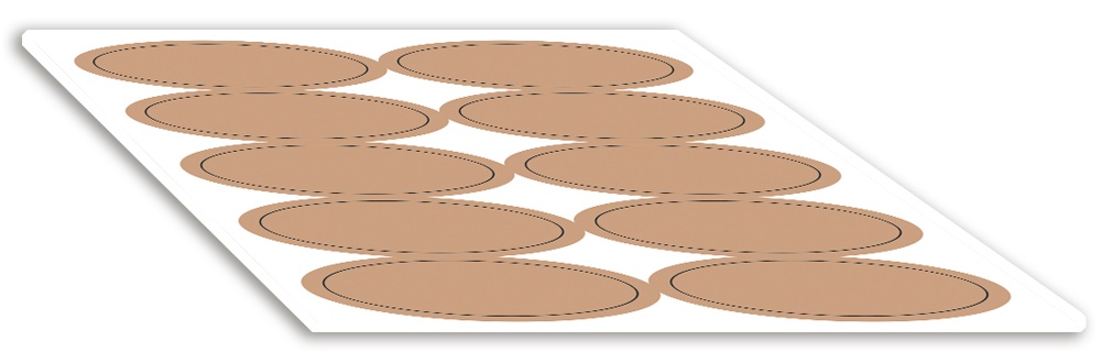 802 Etiquettes ovales nature, 250 pièces/carton1