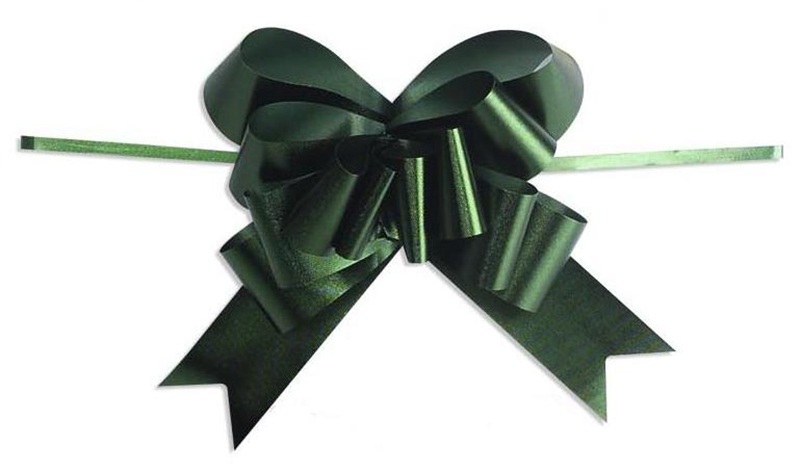 852 Ruban pour noeud, gros, 50 mm x 115 cm, vert colisé par 25