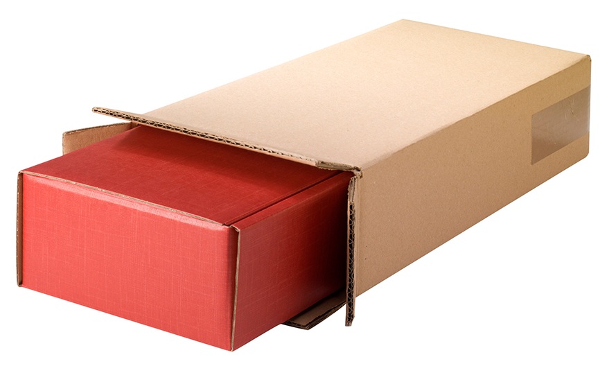 1198 Suremballage postal pour coffret 2 b debout, 90-380 mm, par 10 pièces colisé par 10