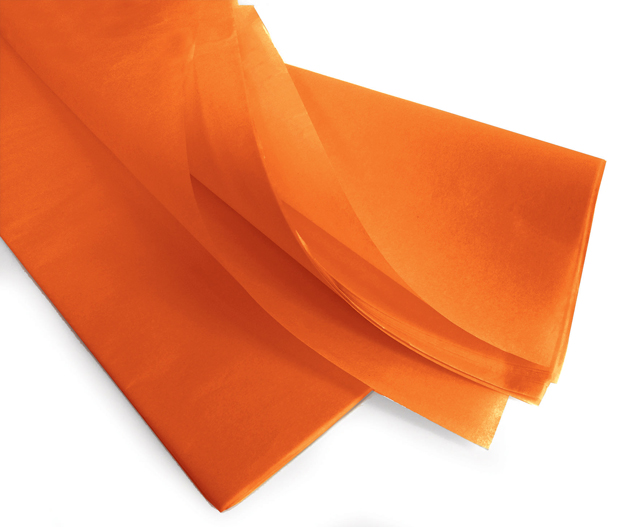 E1101 Papier de soie Orange 18g - Paquet de 240 feuilles - 50 x 75 cm colisé par 1