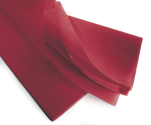 E1096 Papier de soie Bordeaux 18g - Paquet de 240 feuilles - 50 x 75 cm colisé par 1