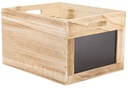 Caisse bois ardoise 21x35x28,3cm 