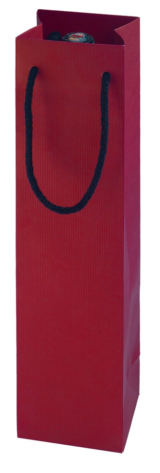 3298 Sac pap kraft vergé, 1b, rubin, cordelette PP, 92 x 88 x  380 mm colisé par 25