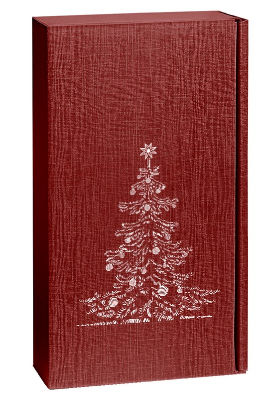 1628 Coffret 2 b Scala bordeaux + arbre de Noël, 90/360 mm colisé par 25