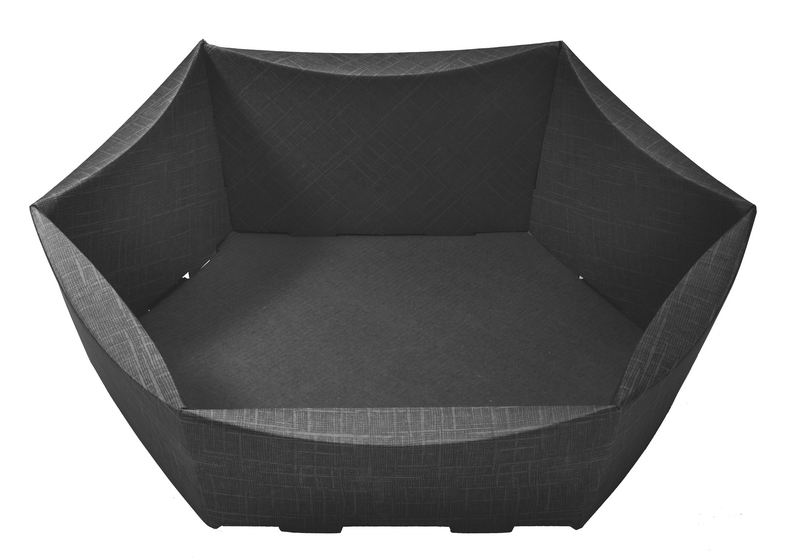 1648 Corbeille grand modèle Scala noir, 380 x 300 x 100 mm colisé par 25