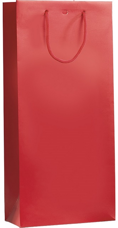 E1172 Sac kraft Rouge 2 Btlles 18x9x39 cm avec intercalaire, colisé par 24