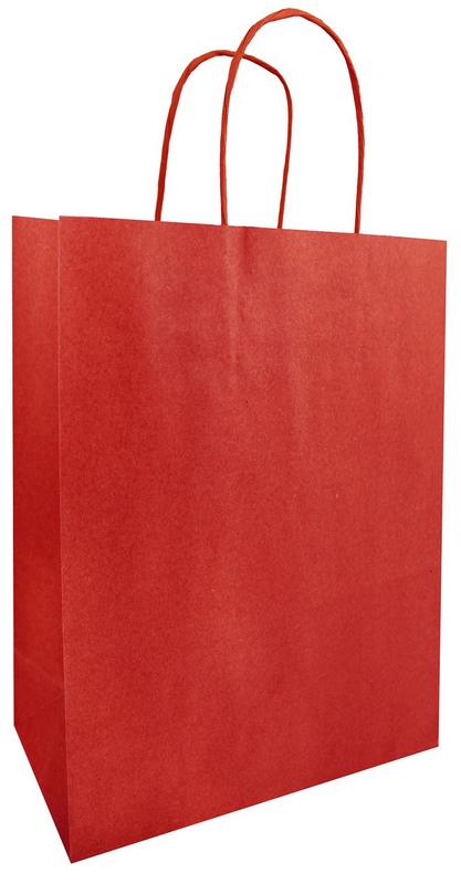 E1181 Lot de 50 Sac kraft Rouge 30x23x12 cm