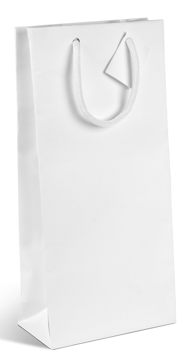 E1189 Lot de 10 x Sac Blanc pelliculé Mat 2 Btlles 190 g
