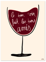 Affiche Le vin et l'Amitié 30x40 cm