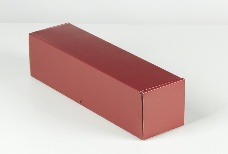 E1224 Coffret couché Rouge 1 btlle 90x90x340 colisé par 30