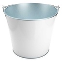 Seau métal Blanc pour Bières ou Vins