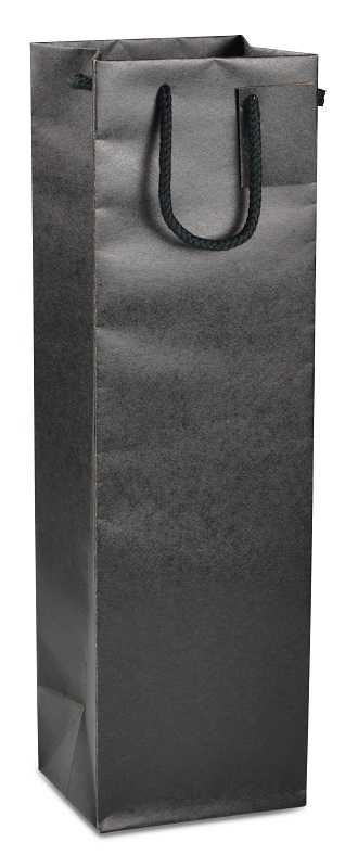 E1010 Lot de 25 x Sac Kraft Noir 1 Btlle 100x90x380 mm