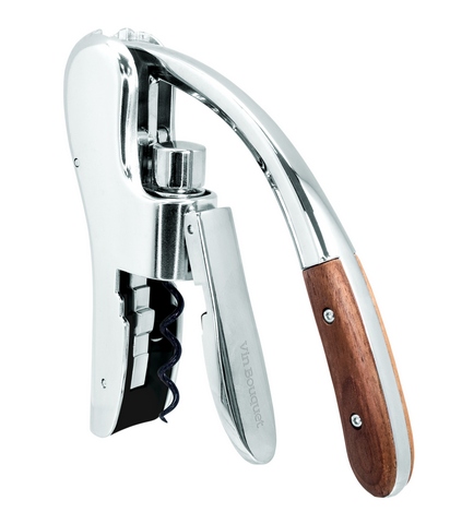 FID1535 Tire bouchons à levier chrome et bois