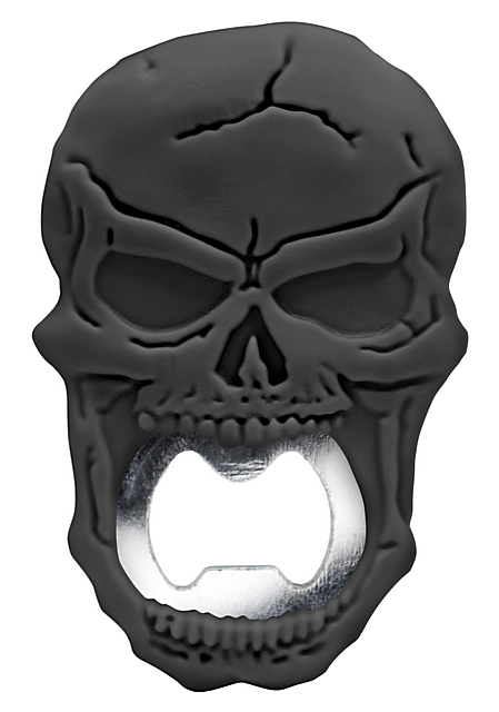 EXFID1428 Display de 18 décapsuleurs SKULL noirs et rouges