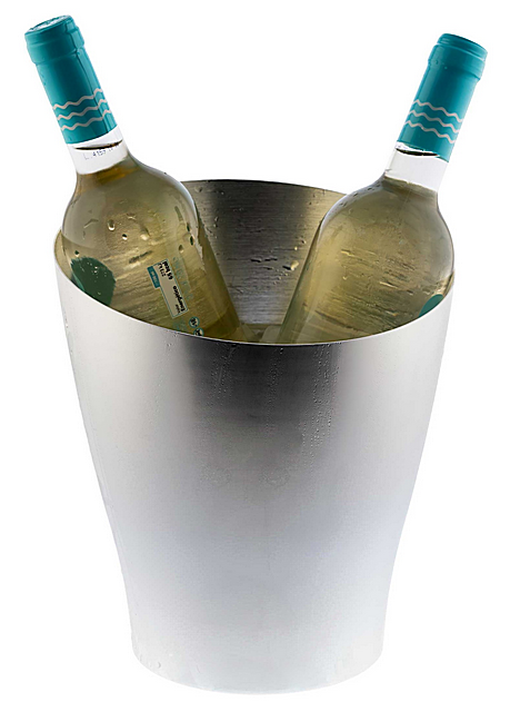 6315SS00 Seau Alu satiné Premium 2 bouteilles Métal