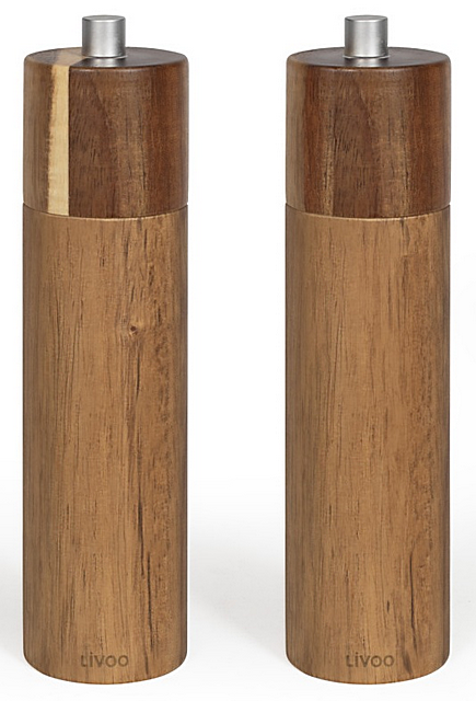 MEN425 Set S&P acacia 40 ml 21 cm meule céramique