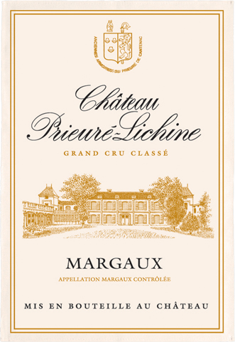 Torchon "Château Prieuré Lichine" écru