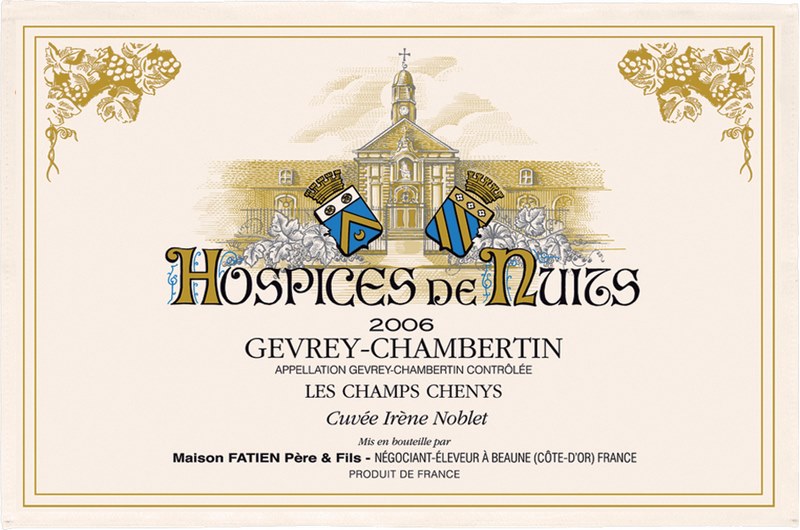 Torchon "Hospices de Nuits" écru