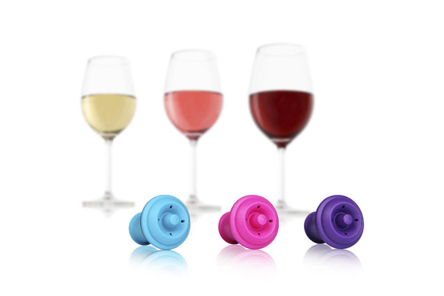 VACU08850606 Set de 3 Stoppers couleurs