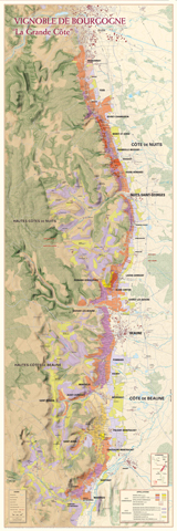 Carte Vignoble de Bourgogne BG002PS