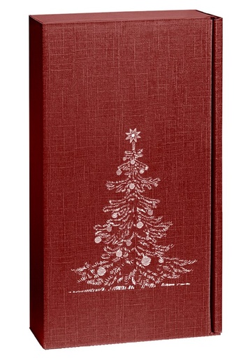 [EMB-PAPI-1628] 1628 Coffret 2 b Scala bordeaux + arbre de Noël, 90/360 mm colisé par 25