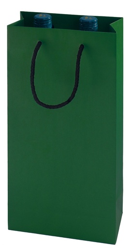 [EMB-PAPI-3261] 3261 Sac kraft vergé vert 2B, 180 x 90 x 380 mm colisé par 25