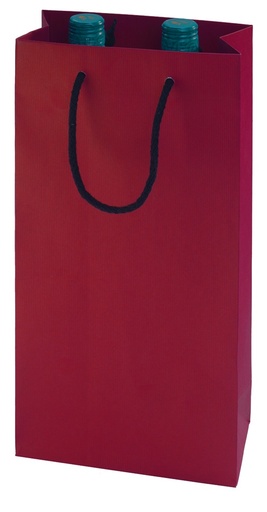 [EMB-PAPI-3262] 3262 Sac kraft vergé bordeaux 2B, 180 x 90 x 380 mm colisé par 25