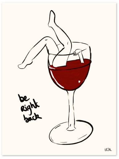[AG-LOULOU-BE RIGHT BACK] Affiche Be right Back 30x40 cm