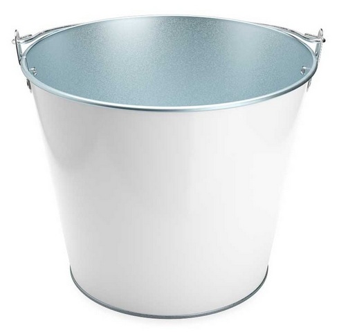 [AG-F107-3312BB01 Blanc] Seau métal Blanc pour Bières ou Vins