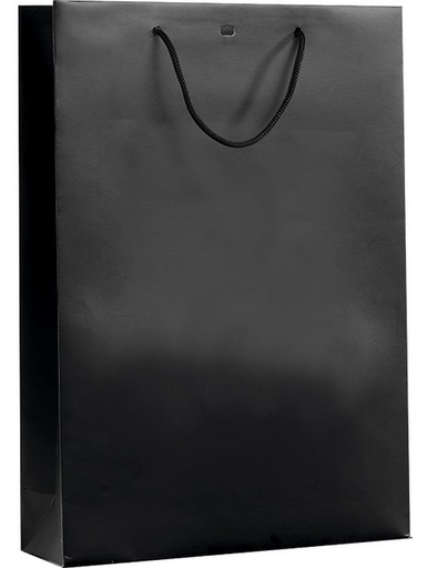 [EMB-BAM-SB592-3B] E1104b Lot de 48 Sacs Kraft Noir 3 bouteilles cordelette 270x90x390 mm
