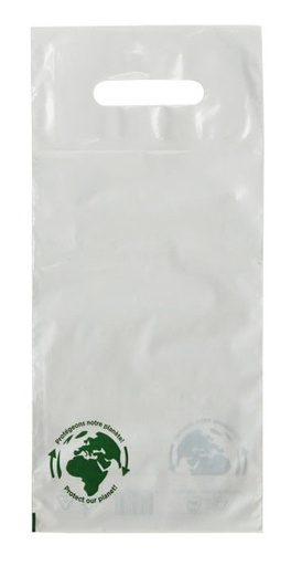 [EMB-GIM-11341] E1033 Lot de 100 x Sac plastique polyéthylène 100% recyclable 1 btl 400x190x45 mm