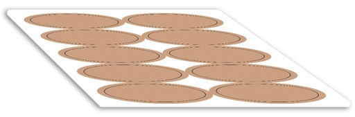 [EMB-PAPI-802] 802 Etiquettes ovales nature, 250 pièces/carton1