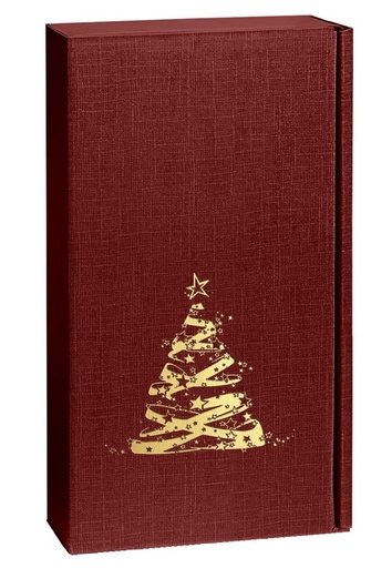 [EMB-PAPI-1530] 1530 Scala 90, bordeaux + arbre de Noël, coffret 2 b, 360 x 180 x 90 mm colisé par 25