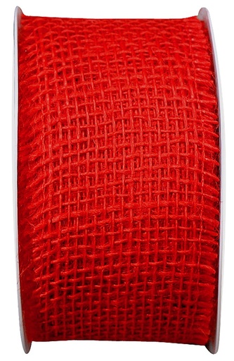 [EMB-PAPI-3714] 3714 Ruban JUTE, rouge, 10 m x 60 mm colisé par 2