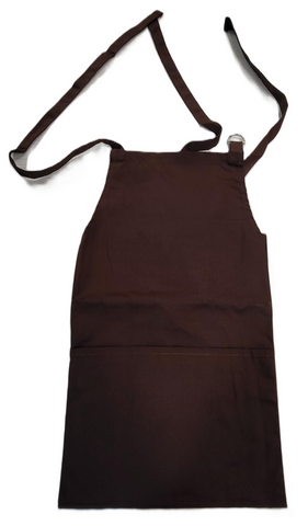 [AG-F069-Tablier Chocolat polycoton 801] Tablier Chocolat uni polycoton 801 (72x94 cm)