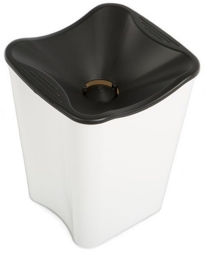 [AG-F107-Crachoir Blanc  6238BN01] 6238BN01 Crachoir Bicolore Blanc/Noir 3L