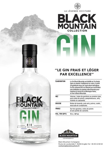 [AL-JACQUART-Gin Black Mountain] BM Gin bio Black Mountain