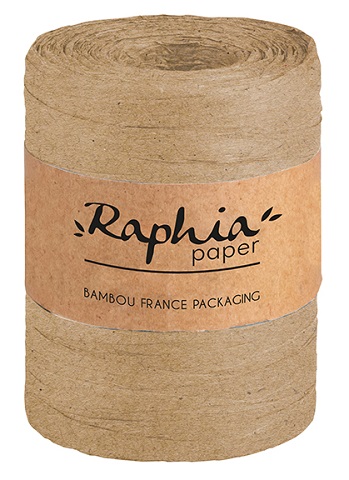 [EMB-BAM-ACC21N] E1079 Raphia naturel coloris Naturel Bobine d'environ 200 m, colisé par 1