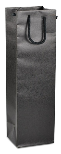 [EMB-GIM-22202] E1010 Lot de 25 x Sac Kraft Noir 1 Btlle 100x90x380 mm