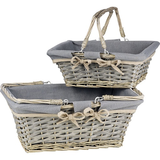[EMB-BAM-PN055RM] E1077 Panier osier rectangle Beige 35x27x13 cm colisé par 10