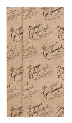 [EMB-BAM-ACC22VG] E1102 Papier de soie décor Voyage Gourmand par 240 feuilles 50x75 cm colisé par 1