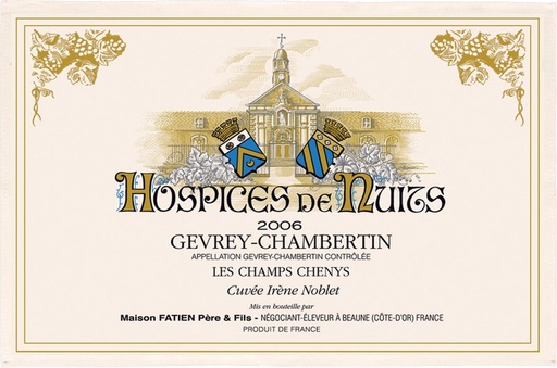 [AG-F175-8491108000] Torchon "Hospices de Nuits" écru
