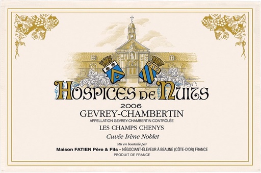 [AG-F175-8491108000] Torchon "Hospices de Nuits" écru